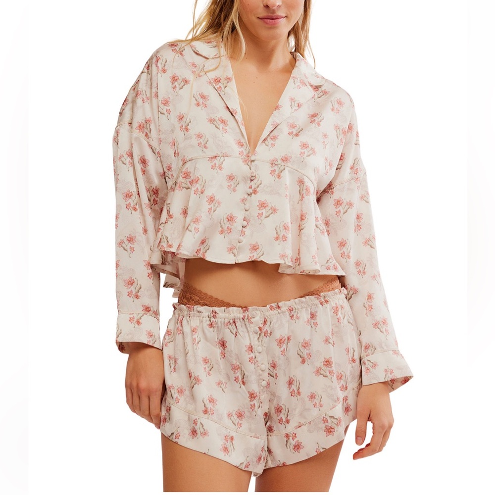 Free People Women's‎ Beauty Sleep Pajama Set, Size LARGE